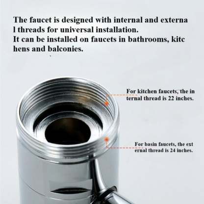 🚰 Upgrade Your Washing Routine✨ TTZZ 1440° Rotatable Faucet Aerator Extension - For Effortless, All-Angle Control!