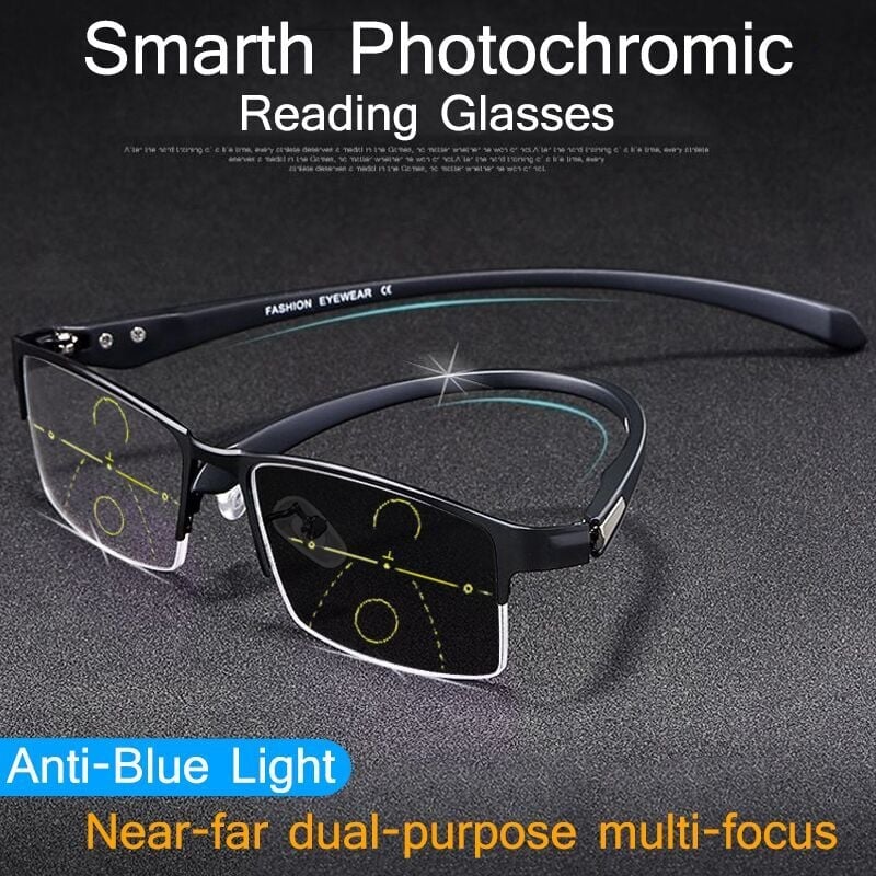 MENS FASHION TITANIUM ULTRA-LIGHT SHOCKPROOF IMPACT-RESISTANT READING GLASSES-SLOOSELYK