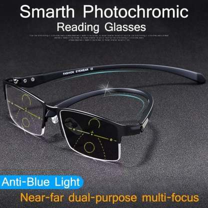MENS FASHION TITANIUM ULTRA-LIGHT SHOCKPROOF IMPACT-RESISTANT READING GLASSES-SLOOSELYK