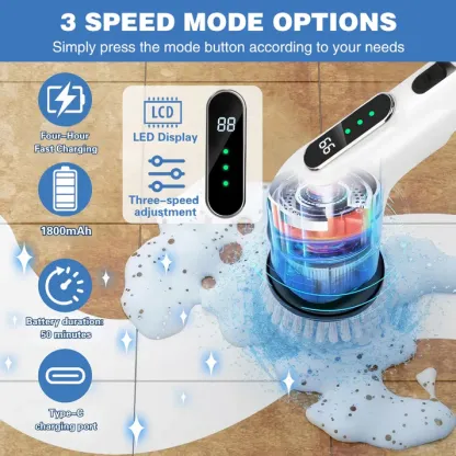 9-in-1 Cordless Electric Cleaning Brush