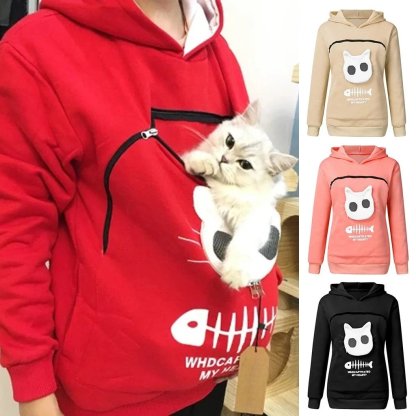 Cat Lovers Hoodie Cuddle Pouch-SLOOSELYK