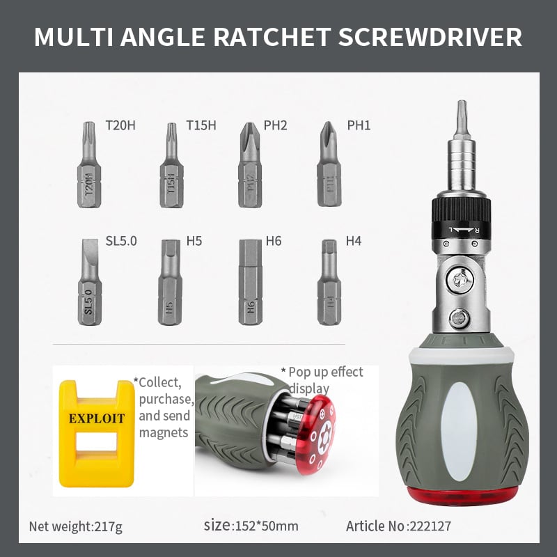13 In 1 Mini Ratcheting Screwdriver Kit-SLOOSELYK