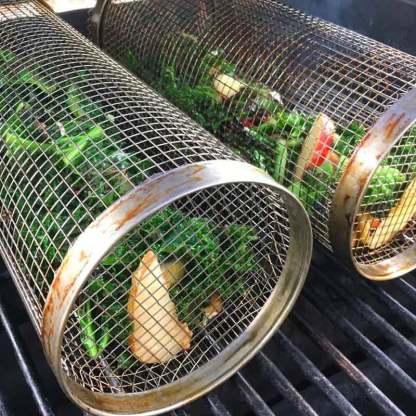 🔥Rolling Grilling Basket(Free shipping on purchases of 3 or more)-SLOOSELYK