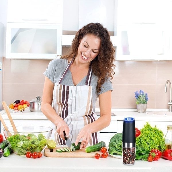 Automatic Electric Gravity Induction Salt and Pepper Grinder-SLOOSELYK