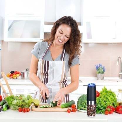 Automatic Electric Gravity Induction Salt and Pepper Grinder-SLOOSELYK