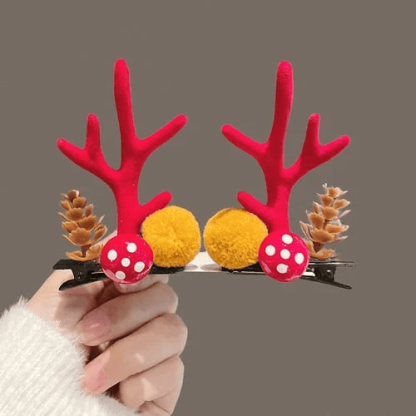 (🎁Christmas Hot Sale- 48% OFF🎁) Reindeer Antlers Xmas Hair Clip-SLOOSELYK