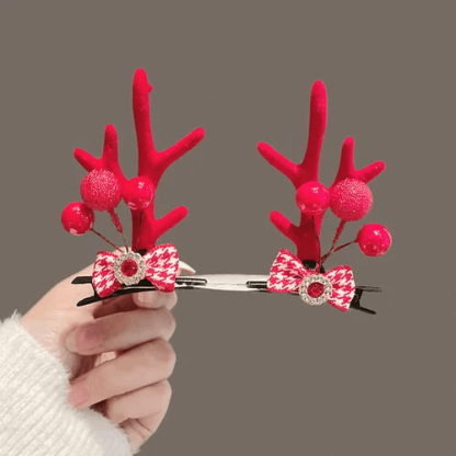 (🎁Christmas Hot Sale- 48% OFF🎁) Reindeer Antlers Xmas Hair Clip-SLOOSELYK