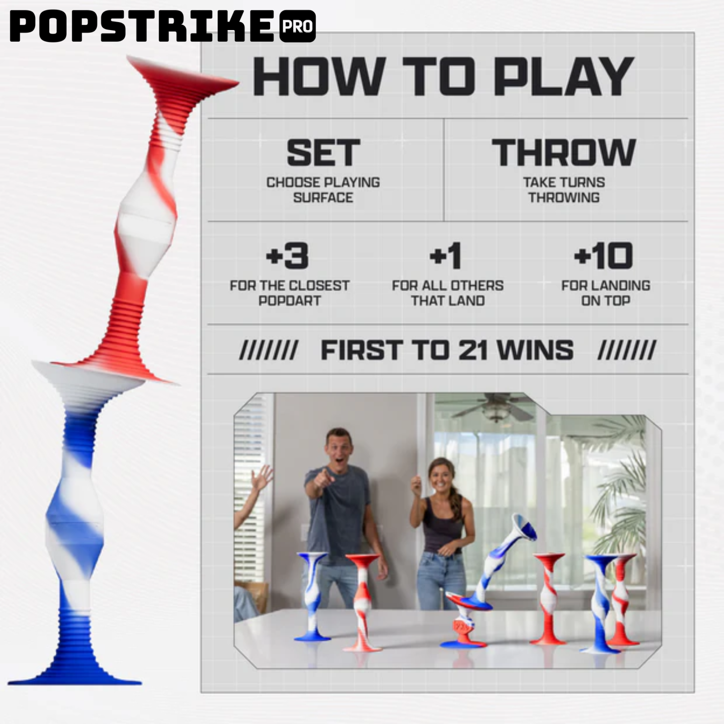 PopStrike Pro – Safe Suction Cup Throwing Game for Indoor & Outdoor Fun
