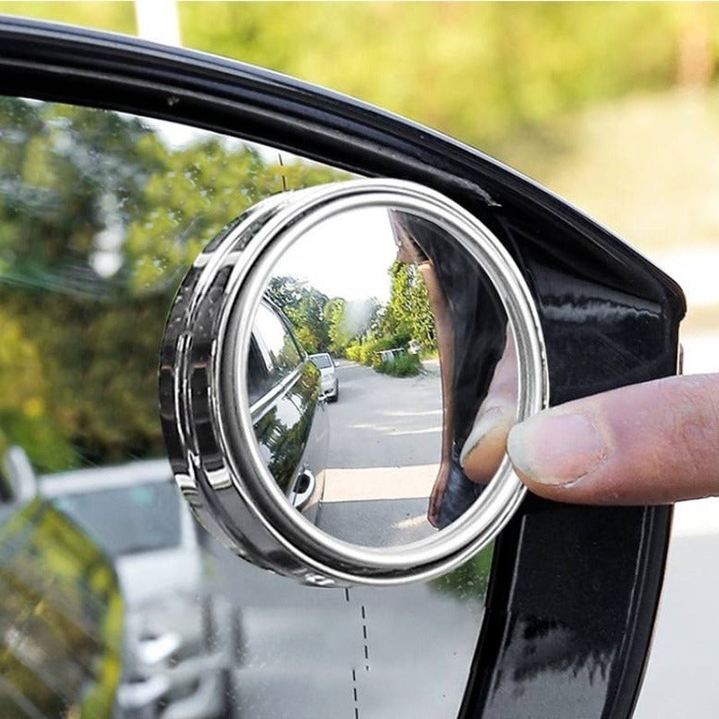 2 Pcs Car Round Frame Convex Blind Spot Mirror-SLOOSELYK