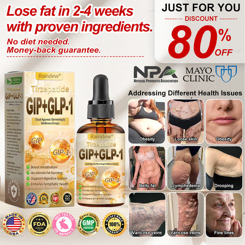 🔥Raindew® Tirzepatide GIP+GLP-1 Dual Agonist Slimming & Wellness Drops (Developed by The Obesity Society.)