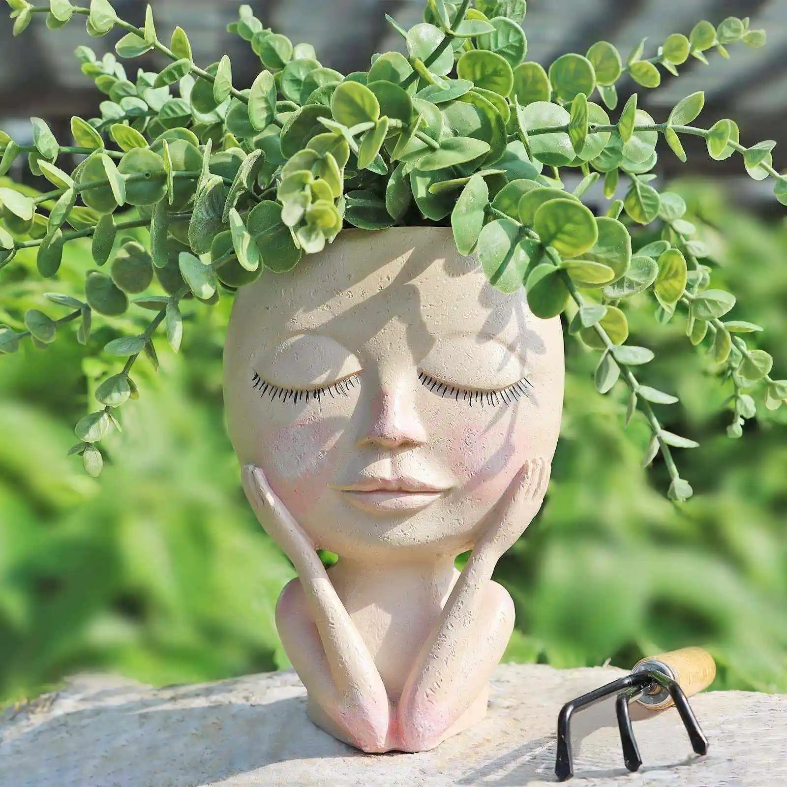 Cute Lady Face Plant Pot-SLOOSELYK