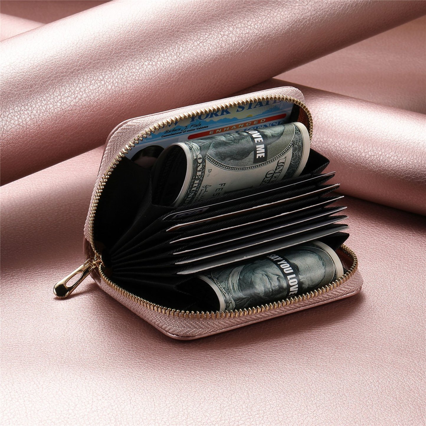 Smart  Zipper RFID Slim Leather Wallet-SLOOSELYK