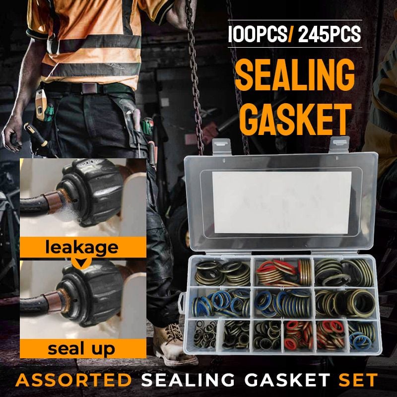 100pcs/ 245pcs Assorted Sealing Gasket Set-SLOOSELYK
