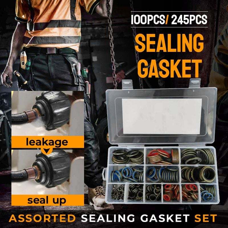 100pcs/ 245pcs Assorted Sealing Gasket Set-SLOOSELYK