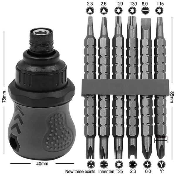 13 In 1 Mini Ratcheting Screwdriver Kit-SLOOSELYK