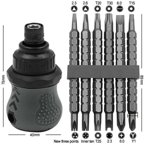 13 In 1 Mini Ratcheting Screwdriver Kit-SLOOSELYK