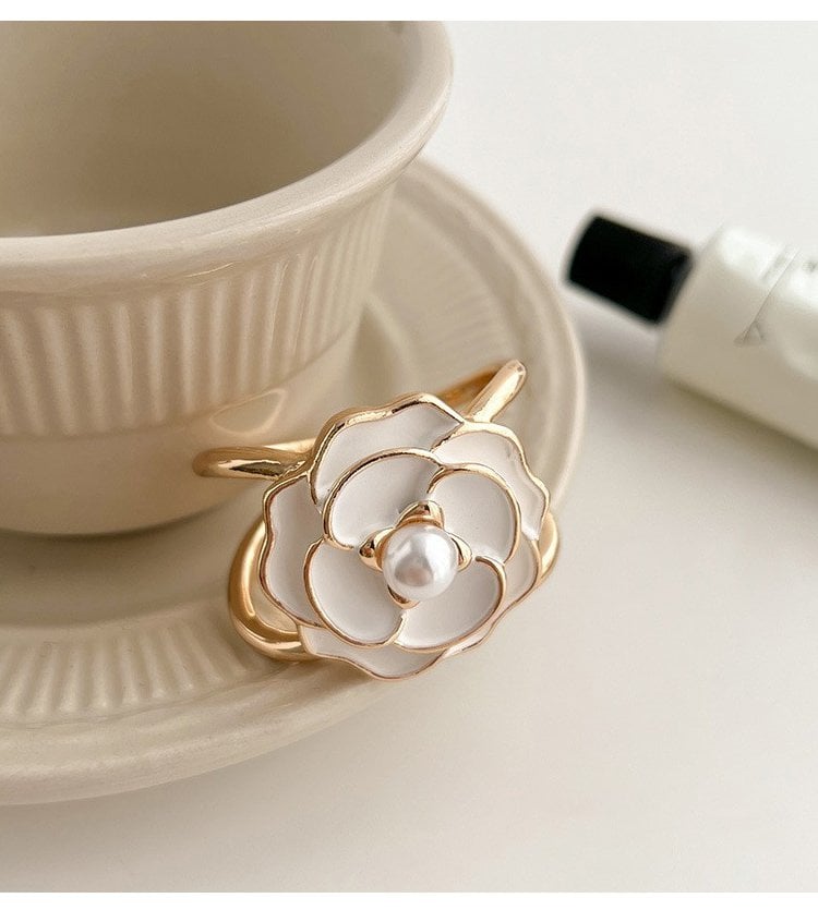 Women's Elegant Pearl Floral Scarf Ring Clip-BUY 2 GET 1 FREE-SLOOSELYK