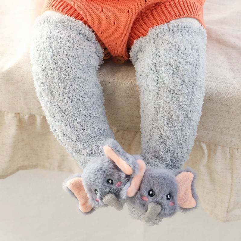 👶A Pair of Baby Cute Coral Fleece Socks-SLOOSELYK