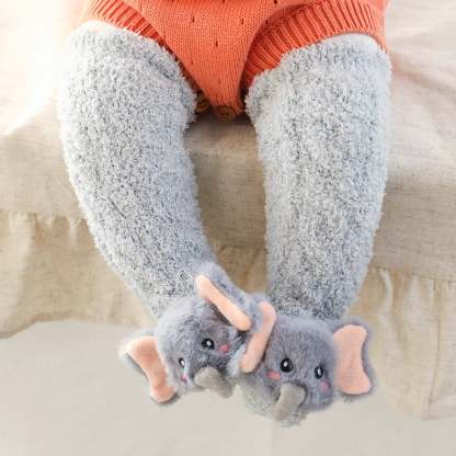 👶A Pair of Baby Cute Coral Fleece Socks-SLOOSELYK