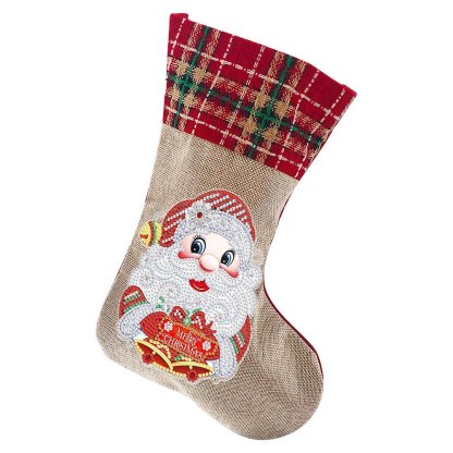 (🎁🔥HOT SALE - 49% OFF) 5D Diamond Painting Xmas Rhinestone Sock Embroidery Mosaic Gift Bag-SLOOSELYK