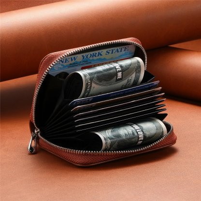 Smart  Zipper RFID Slim Leather Wallet-SLOOSELYK