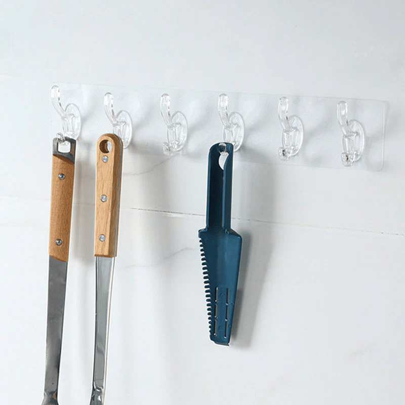 (🎉New Year Sale - 49% OFF) Multifunctional Transparent 6 Hooks ⚡-SLOOSELYK