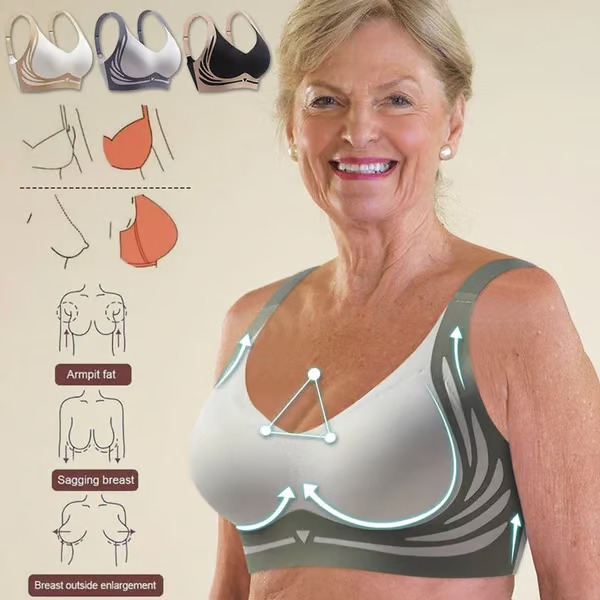 🔥Clearance Sale Buy 1 Get 3 Packs🎁Super gather bra | Wireless Push-up Bra👍No more sagging breasts