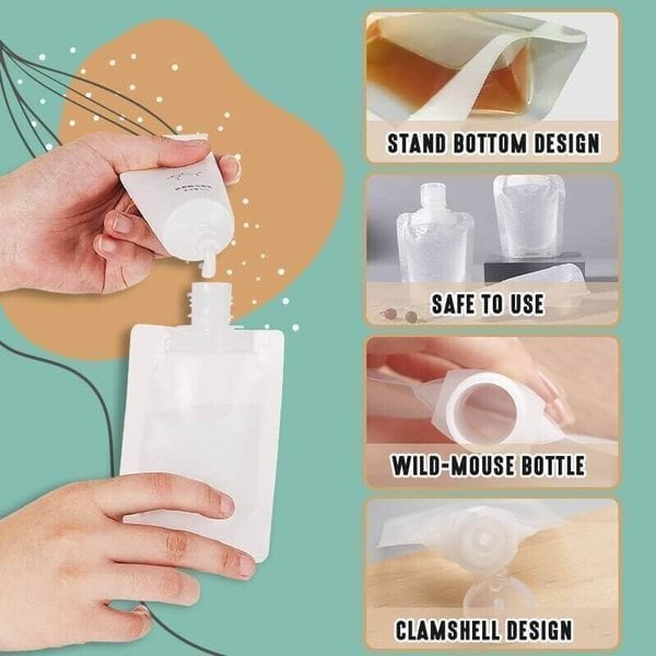 (🌷Summer SALE - 48% OFF) Portable Travel Fluid Makeup Packing Bag(10 Pcs)-SLOOSELYK