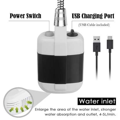 🚿 Stay Fresh Outdoors – 49% OFF – 🏕️ Portable Camping Shower with Adjustable Flow – For Easy & Convenient Outdoor Cleaning!