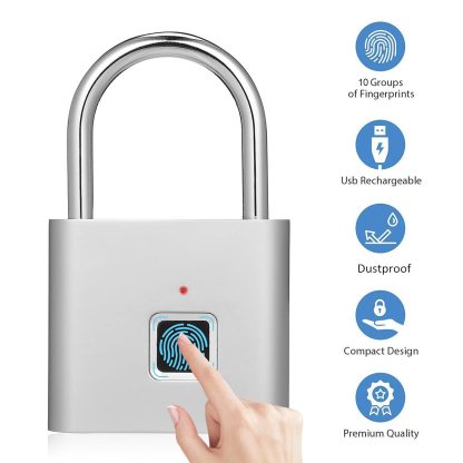 🔒mini smart fingerprint padlock🔒(BUY 2 FREE SHIPPING)-SLOOSELYK