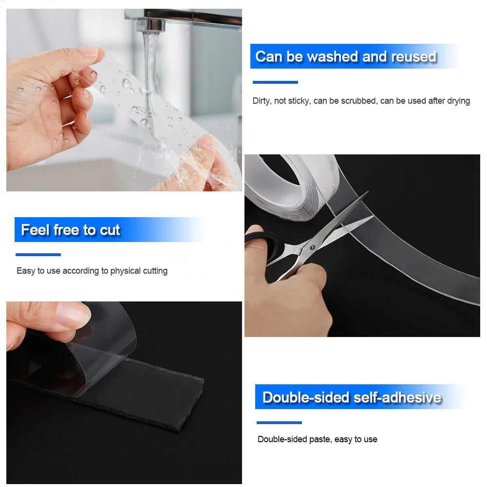 🔥BUY 2 FREE SHIPPING🔥Double-Sided DIY Nano Magic Tape(5M /16.4 Ft)-SLOOSELYK