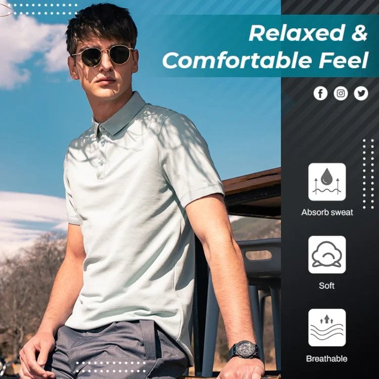 Cool Men's Quick-drying POLO T-shirt-SLOOSELYK