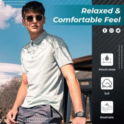 Cool Men's Quick-drying POLO T-shirt-SLOOSELYK