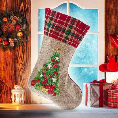 (🎁🔥HOT SALE - 49% OFF) 5D Diamond Painting Xmas Rhinestone Sock Embroidery Mosaic Gift Bag-SLOOSELYK