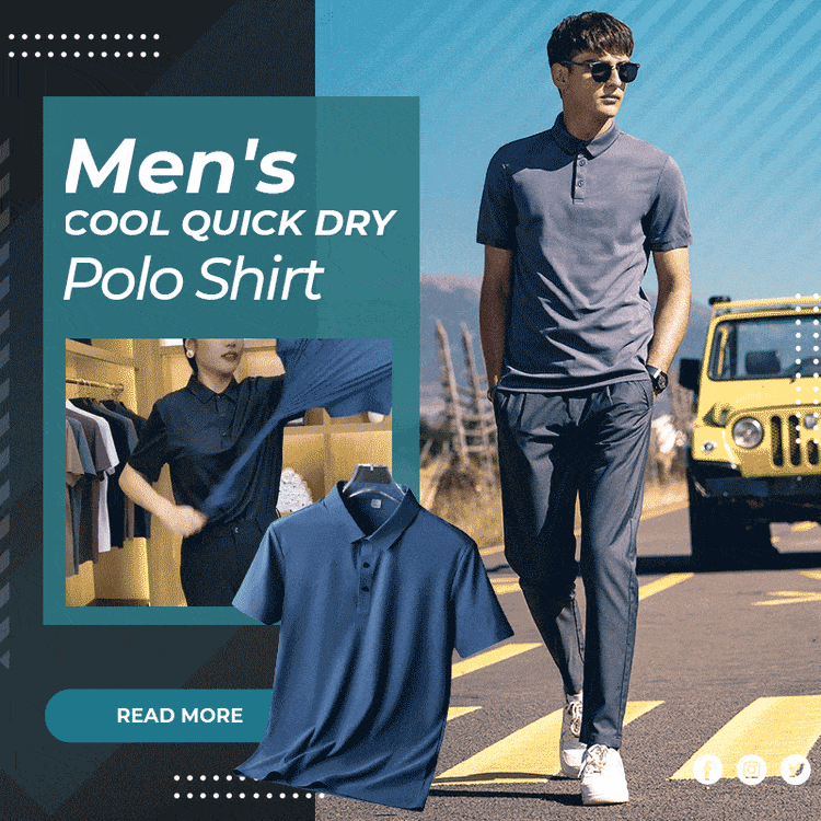 Cool Men's Quick-drying POLO T-shirt-SLOOSELYK