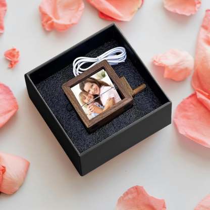 Personalized Flip book Photo Frame, Custom Hand-Cranked Wooden Animation Album-SLOOSELYK