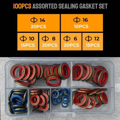 100pcs/ 245pcs Assorted Sealing Gasket Set-SLOOSELYK