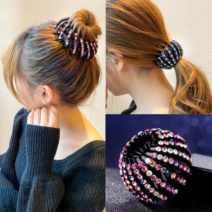 💎Rhinestone Lazy Bird's Nest Plate Hairpin-🔥Buy more save more🔥-SLOOSELYK