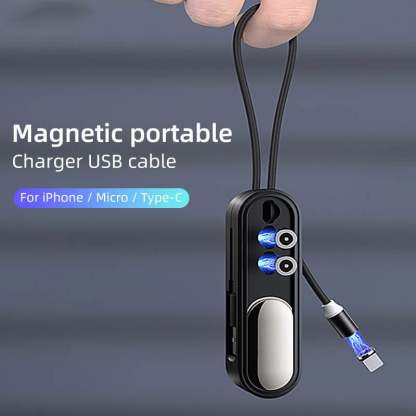 3 in 1 Short Magnetic USB Cable-SLOOSELYK