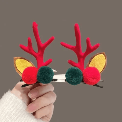 (🎁Christmas Hot Sale- 48% OFF🎁) Reindeer Antlers Xmas Hair Clip-SLOOSELYK