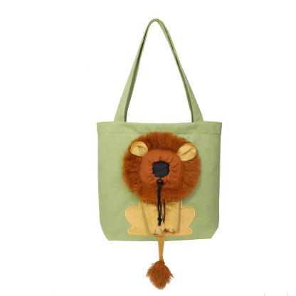Lion-Shaped Pet Canvas Shoulder Bag-SLOOSELYK