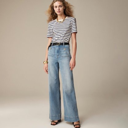 👖 Tummy Control Sailor Wide Leg Trouser