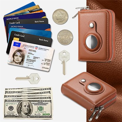Smart  Zipper RFID Slim Leather Wallet-SLOOSELYK