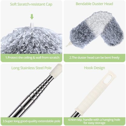 (Hot Sale 48% OFF)Microfiber Feather Extendable Duster(Stretch to 280cm/110in)-SLOOSELYK