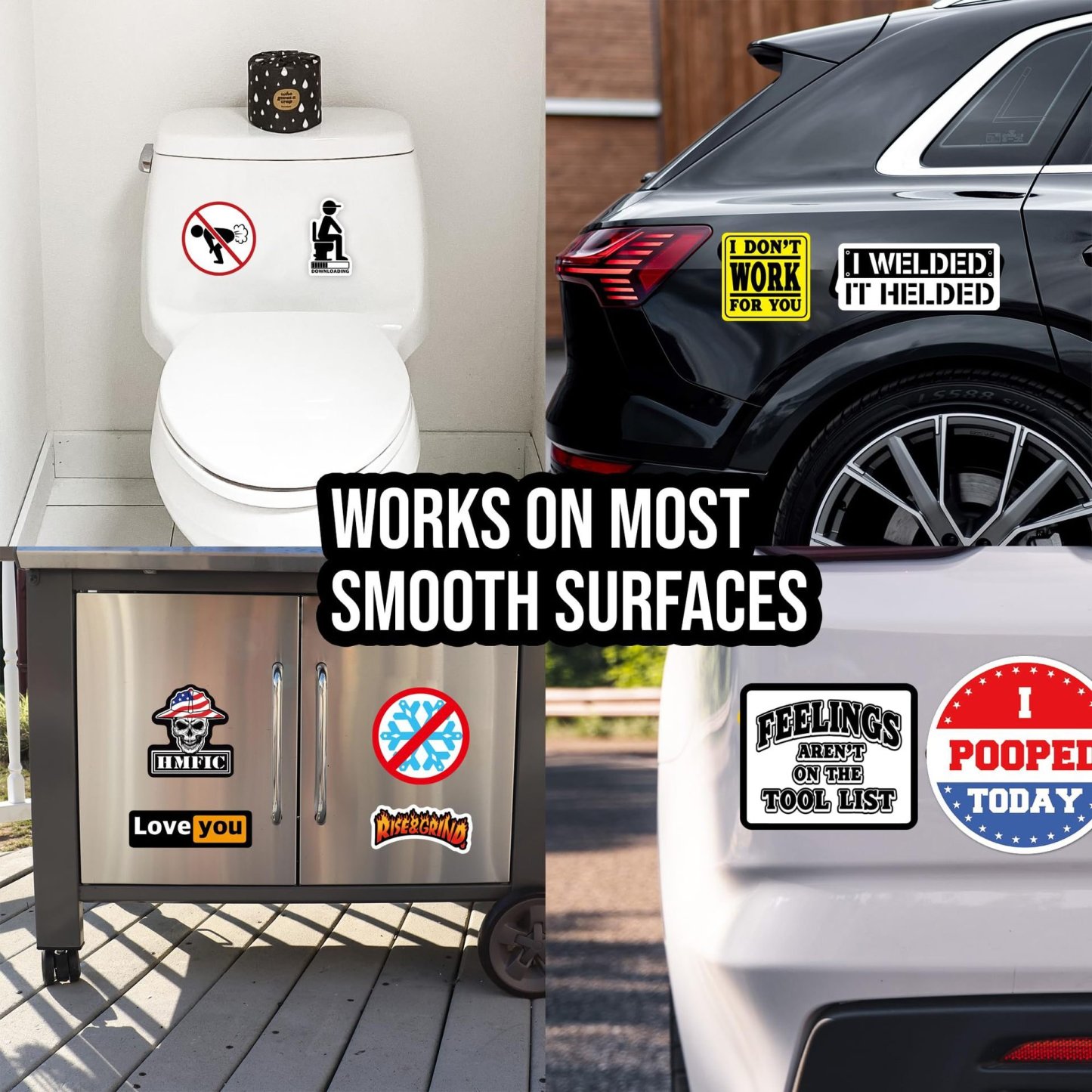 150pcs Hard Hat Stickers Pack(DIRTY) - Perfect for Helmets, Toolboxes..-SLOOSELYK