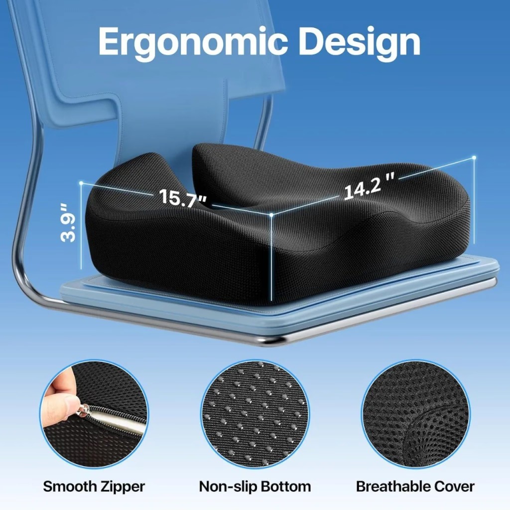 🎁LAST DAY 40％ OFF🎁Ergonomic Memory Foam Seat Cushion-SLOOSELYK