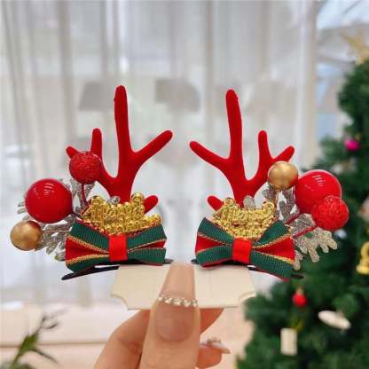(🎁Christmas Hot Sale- 48% OFF🎁) Reindeer Antlers Xmas Hair Clip-SLOOSELYK