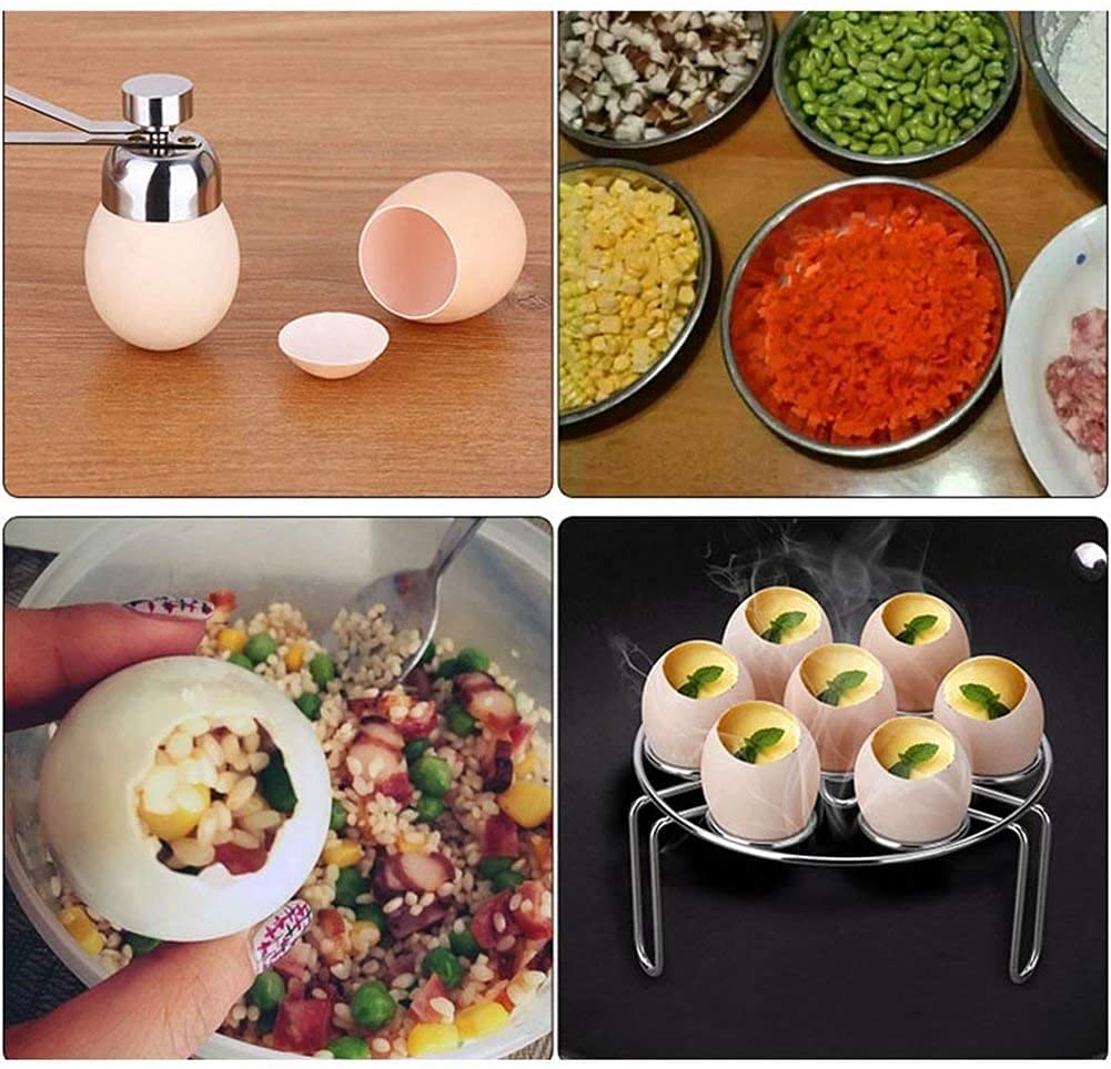 Stainless Steel Egg Opener Eggshell Cutter Kitchen Remover Tool for Raw/Soft Hard Boiled Egg-SLOOSELYK
