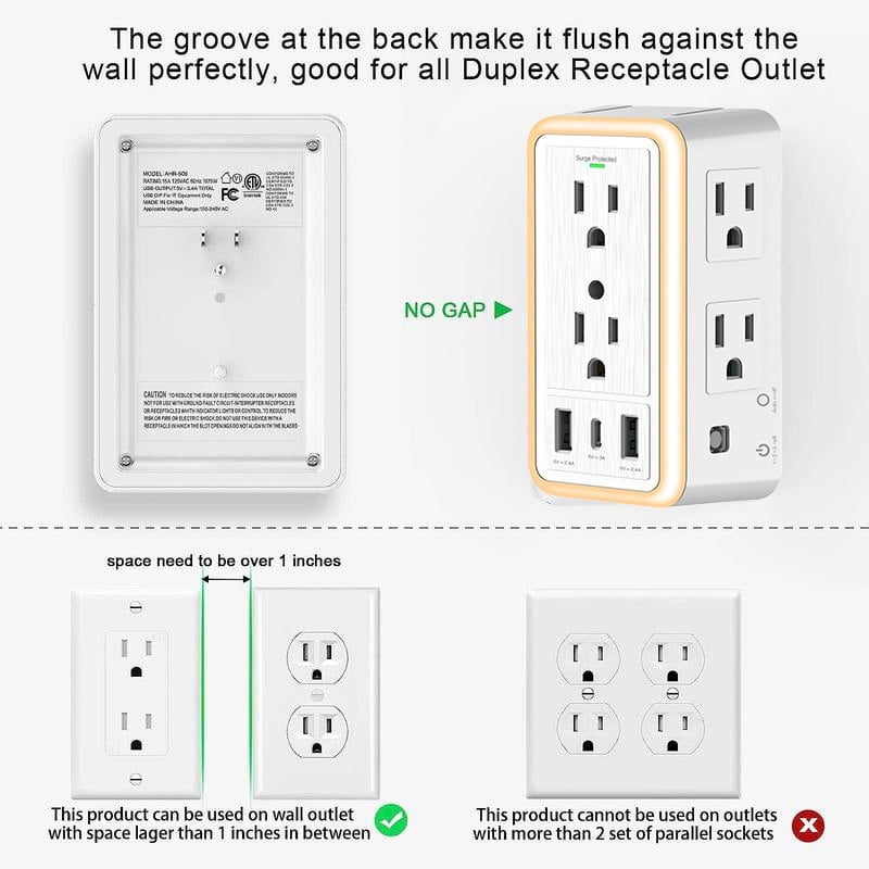 ✨ Multi Plug Outlet Surge Protector-SLOOSELYK