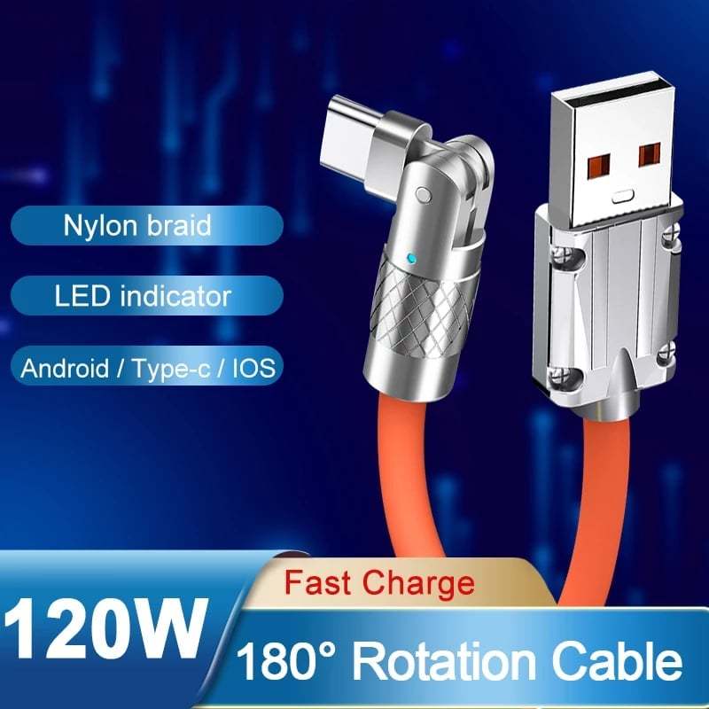 180° Rotating Fast Charge Cable-SLOOSELYK
